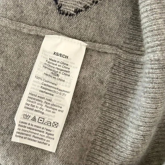 J. CREW Everyday‎ Cashmere Full Zip Heart Hoodie Cardigan Sweater Jacket X-Small - Picture 13 of 14